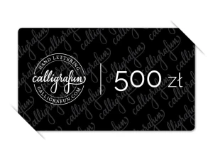 Karta podarunkowa Calligrafun - 500 zł