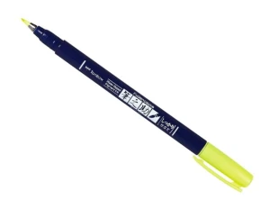 Tombow Fudenosuke Brush Pen - Hard - neonowy żółty