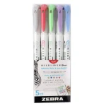 Zestaw dwustronnych pisaków Zebra Mildliner BRUSH Cool & Refined - 5 kolorów
