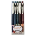 Zebra Sarasa Clip Gel Pen - Vintage - 5 colors set