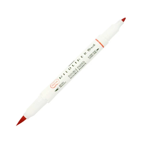 Zebra Mildliner Brush Vermilion