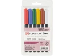 Kuretake ZIG Fudebiyori Brush Pens - 6 Colors Set