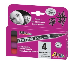 Zestaw brush penów do tatuażu Kreul Tattoo Pen - 4 szt.