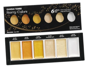 Farby Gansai Tambi Starry Colors - 6 kolorów