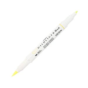 Dwustronny pisak Zebra Mildliner BRUSH - Yellow