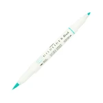 Dwustronny pisak Zebra Mildliner BRUSH - Blue Green